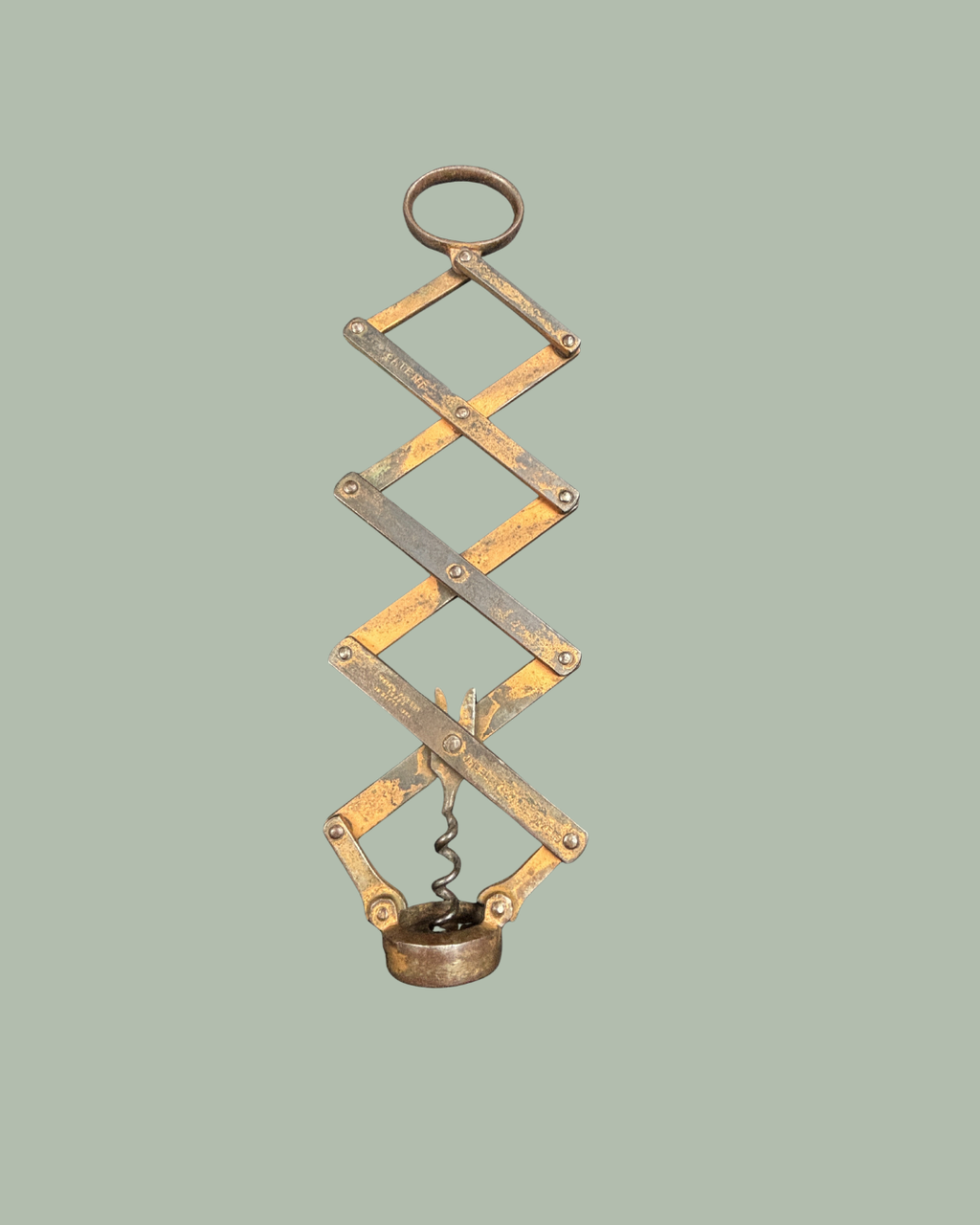 Victorian Weir’s Patent concertina corkscrew, manufactured by Heeley & Son, Circa 1884–1895.