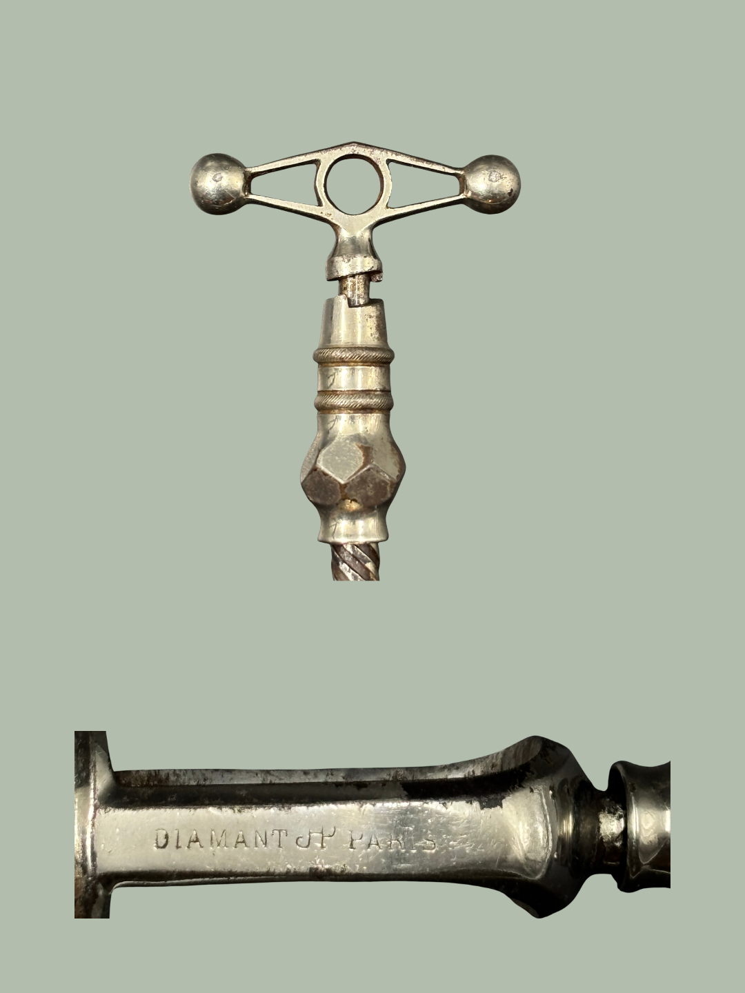 French “DIAMANT” corkscrew by Jacques Pérille (Paris) a late 19th century