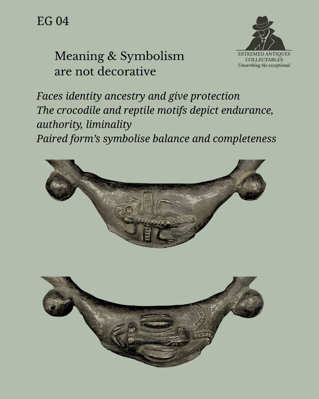 Yoruba Lost-Wax Cast Brass Ceremonial Anklets (Pair), Nigeria, Figural Prestige Leg Ornaments, 19th–20th Century