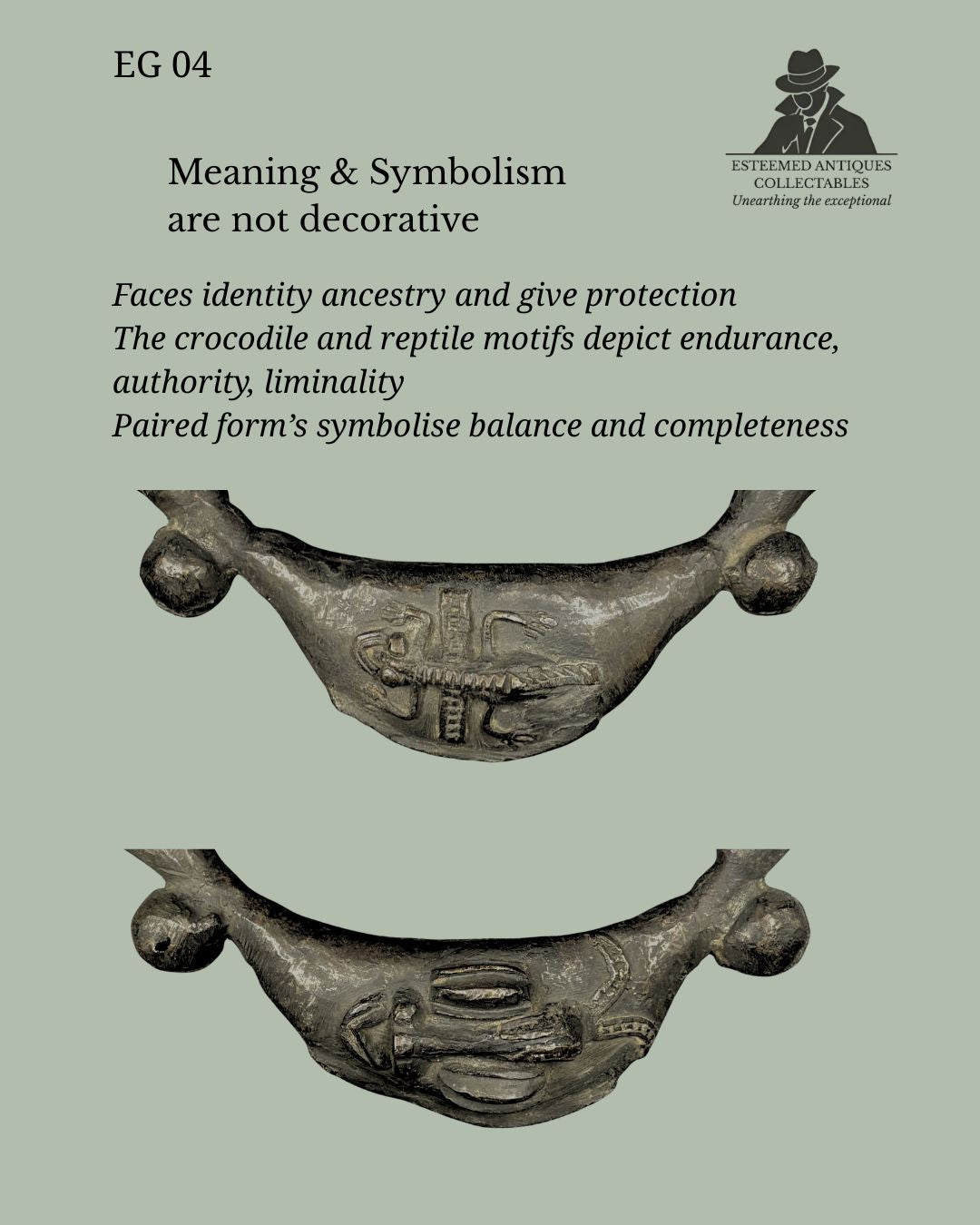 Yoruba Lost-Wax Cast Brass Ceremonial Anklets (Pair), Nigeria, Figural Prestige Leg Ornaments, 19th–20th Century