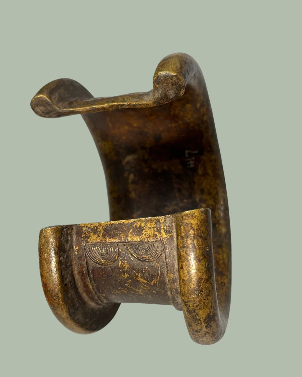 Baule Bronze Cuff Bracelet, Côte d’Ivoire – Lost Wax Cast Solid Open Bangle