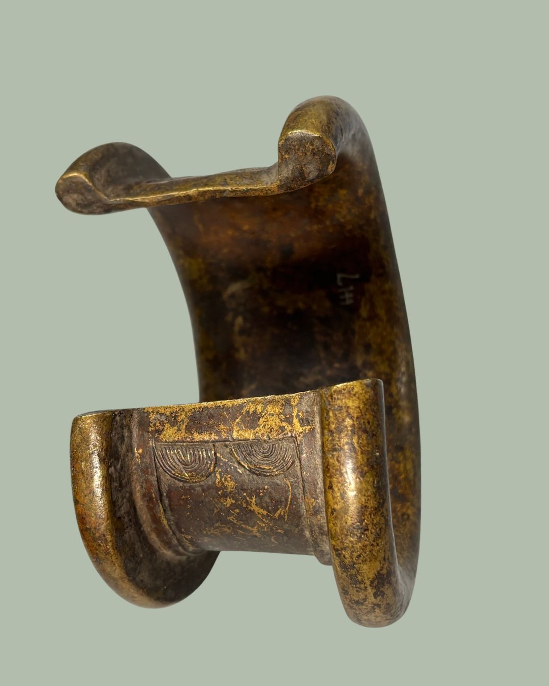 Baule Bronze Cuff Bracelet, Côte d’Ivoire – Lost Wax Cast Solid Open Bangle