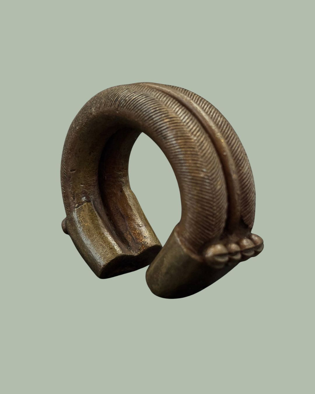 Antique Fulani Prestige Arm Bracelet – Sahel West African Ethnographic Copper Alloy Adornment (Late 19th–Early 20th Century)