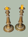 Antique Georgian-period Brass Candlesticks circa 1790–1815 (Pair)