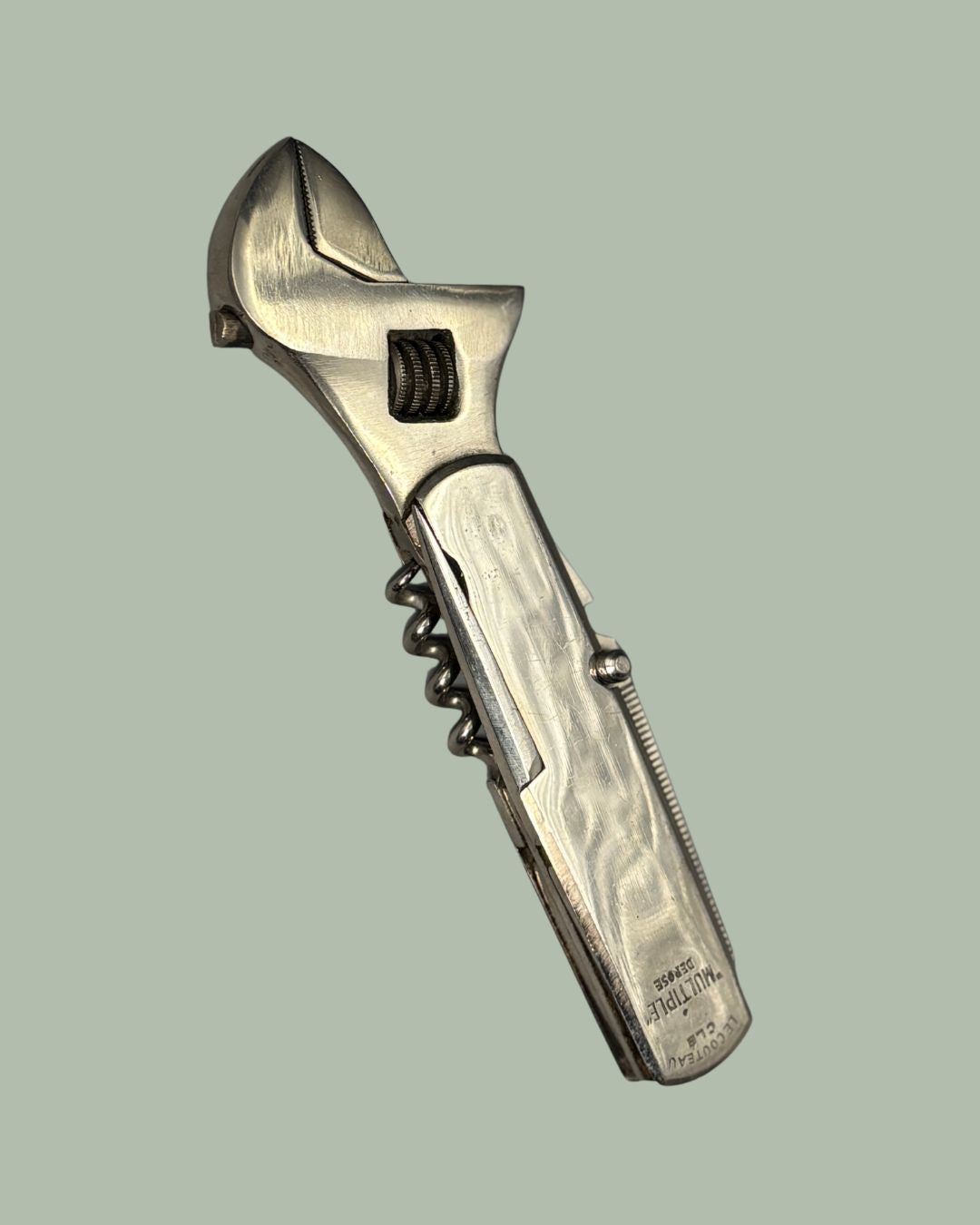 Le Couteau Clé “MULTIPLE” Déposé – French Multi-Tool Corkscrew with Adjustable Wrench, circa early to mid 20th
