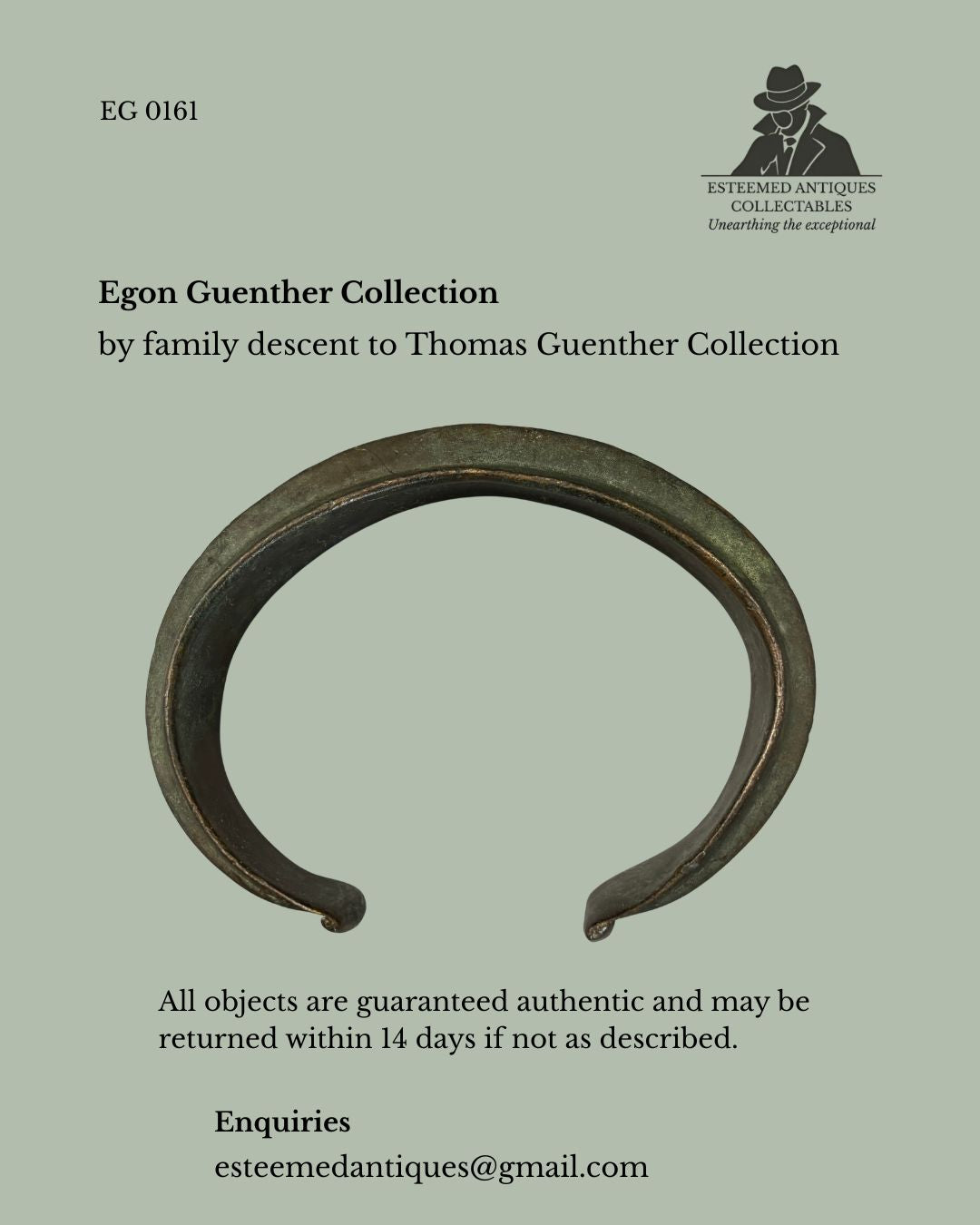 Central African Brass Arm Ring, Attributed Fang Culture, Gabon — Lost-Wax Cast Prestige Ornament