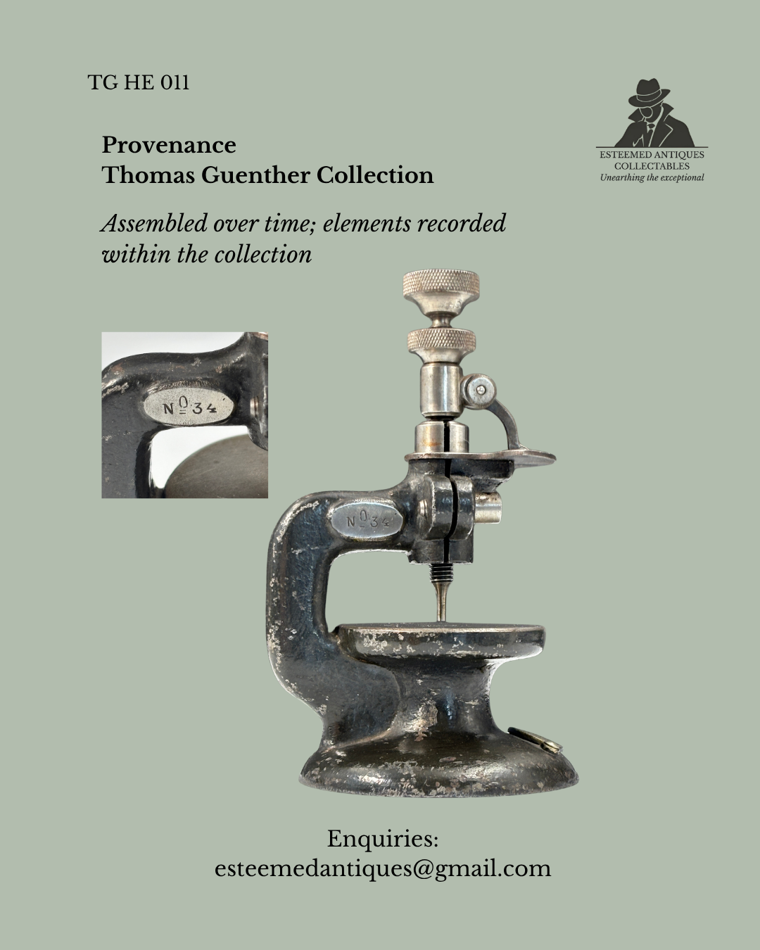 Swiss Spherometer - “Jauge Patent” No. 28680, Precision Optical & Watchmaking Instrument, Steel, Early 20th Century