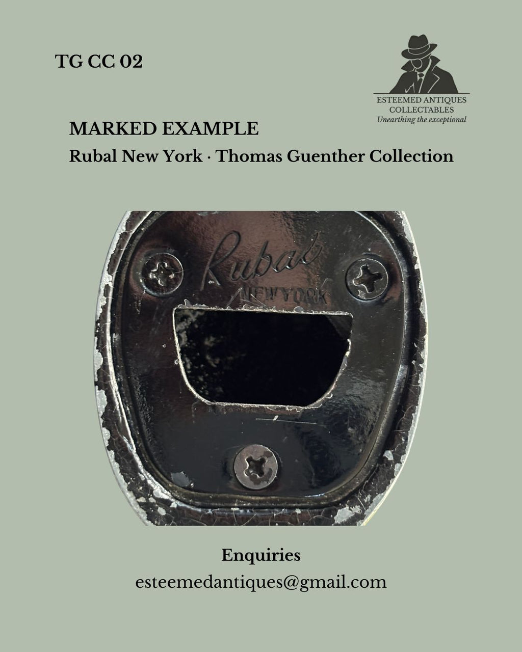English Setter Figural Crown Cork Bottle Opener, Cast White Metal, Rubal New York, USA, c.1950–1970
