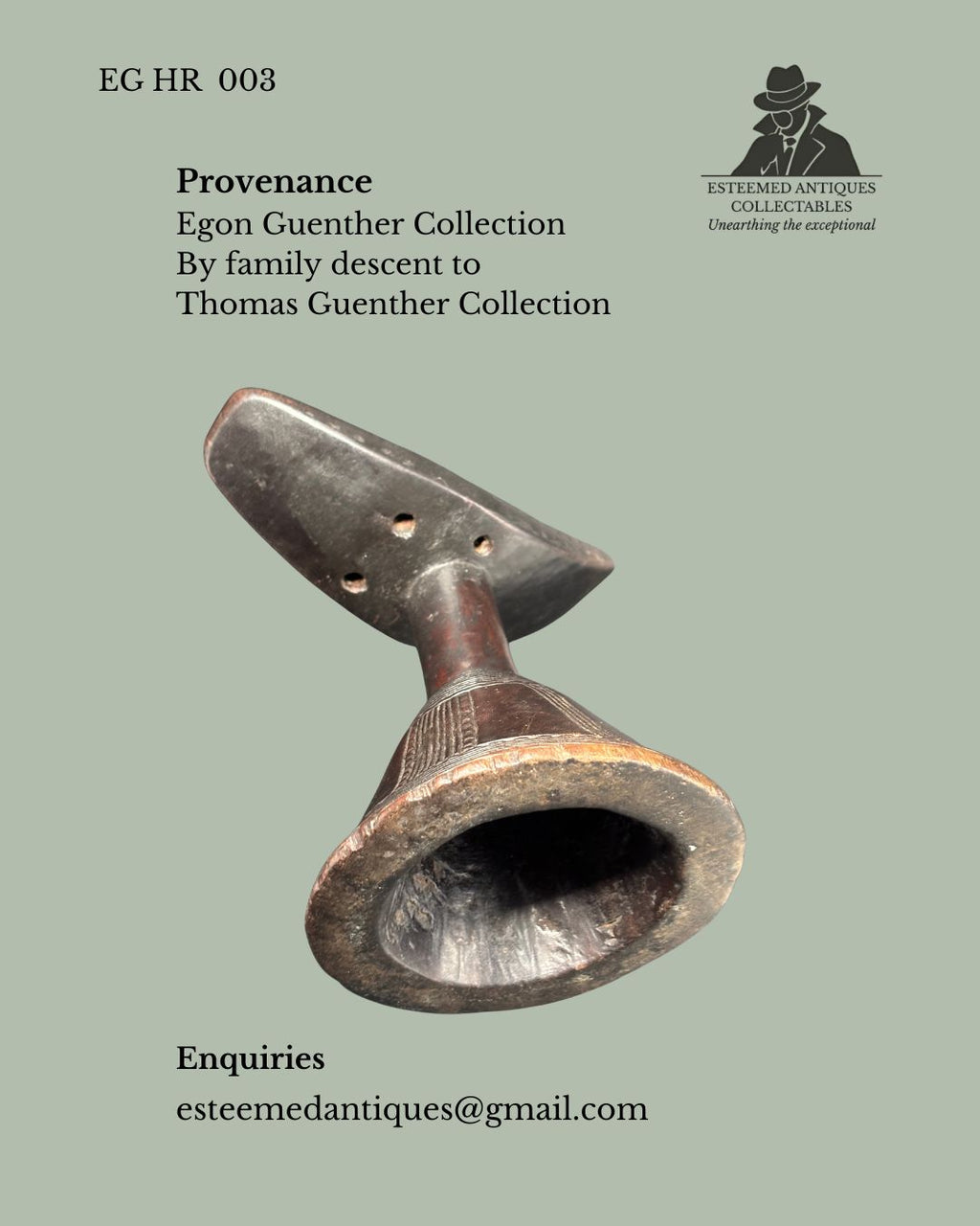 Oromo Headrest – Ethiopia – Hand Carved Wooden Neck Rest