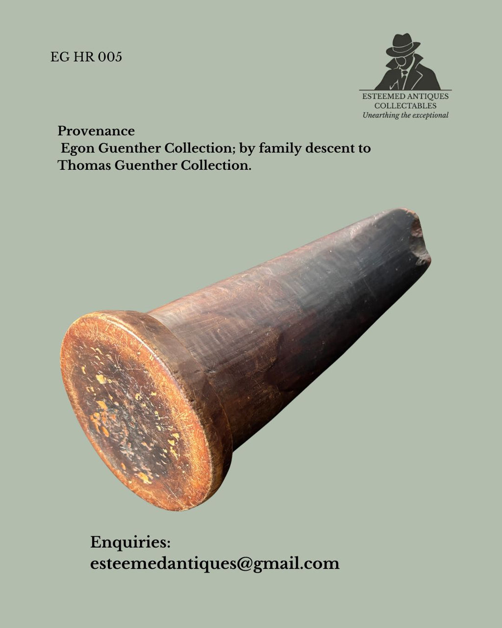 Traditional hand-carved wooden headrest from the Gurage culture of Ethiopia, collected in the Egon Guenther family collection.