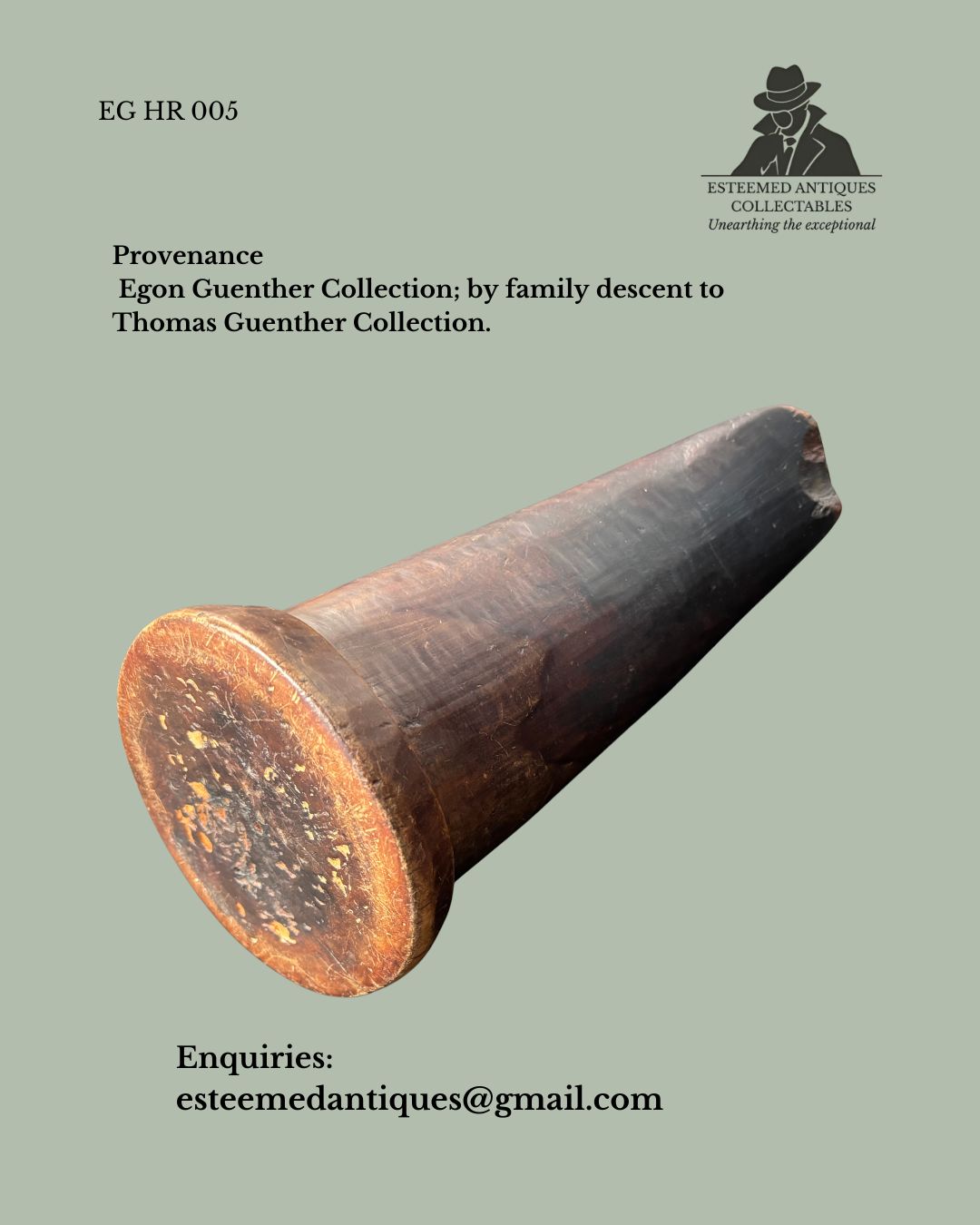 Traditional hand-carved wooden headrest from the Gurage culture of Ethiopia, collected in the Egon Guenther family collection.