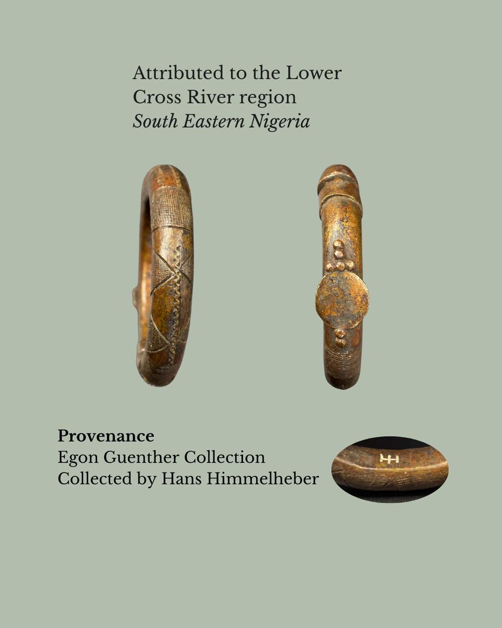 Bronze Currency Armlet, circa. late 19th early 20th century Lower Cross River region of south eastern Nigeria