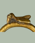 Manilla bracelet with bird finial,Akan / Ashanti Culture, Ghana, 19th to early 20th century