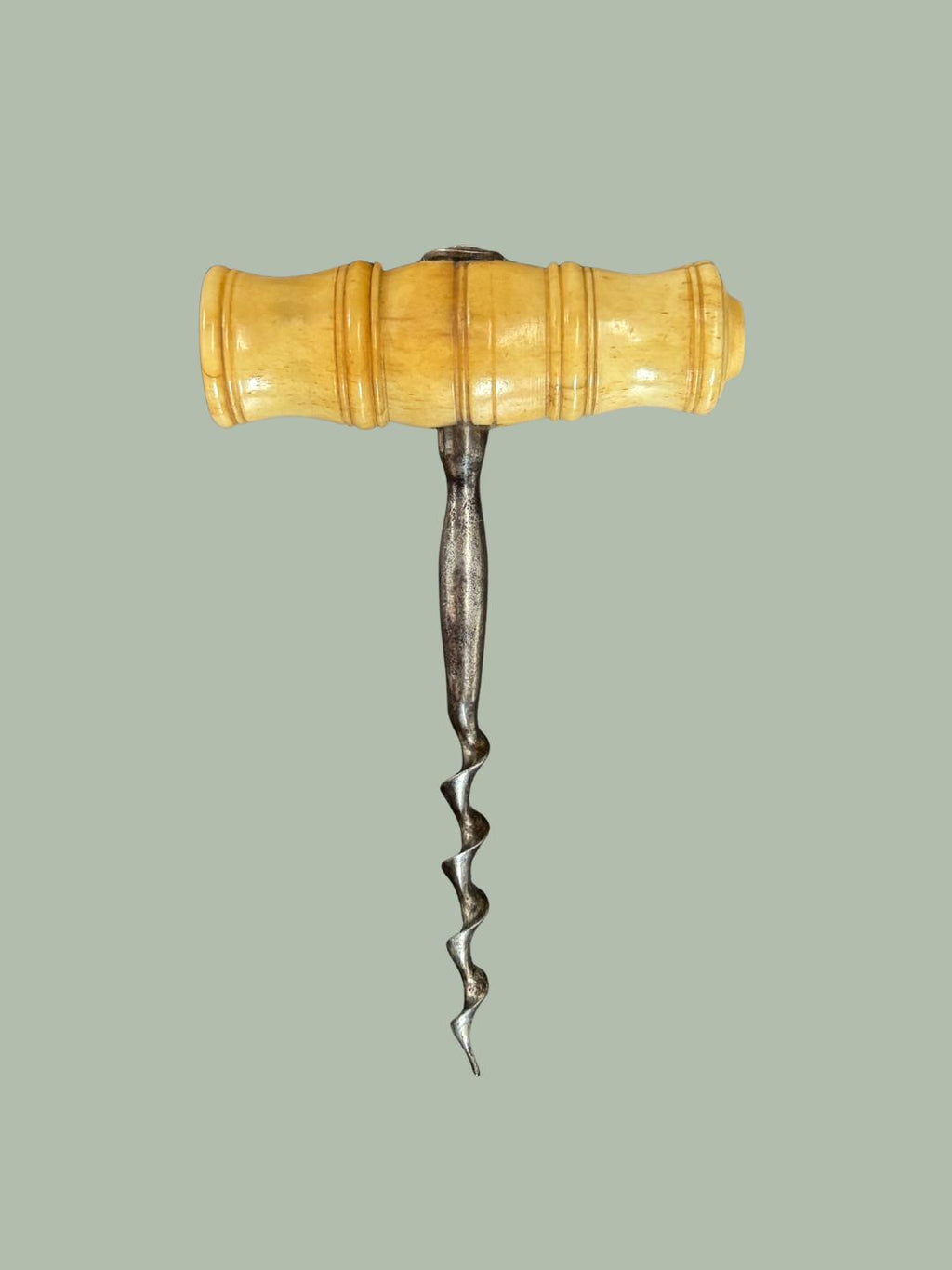 Bone-handled speed-worm corkscrew  England, circa 1840–1870