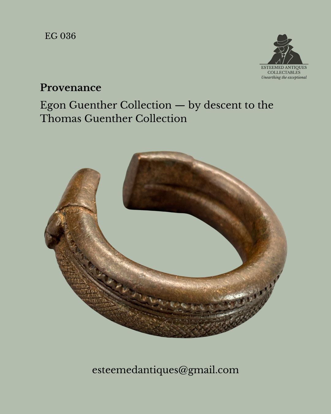 19th-century West African brass manilla bracelet used as currency within Niger Delta trade networks.