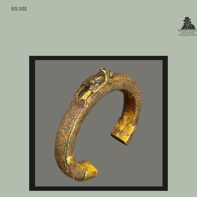 West African Brass Currency Bracelet (Manilla) for Sale – Akan Attribution, Ghana, Lost-Wax Cast | EG 102
