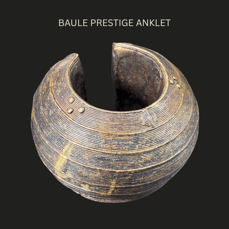 Baule Lost-Wax Copper-Alloy Prestige Anklet, Côte d’Ivoire, c. 1900–1930