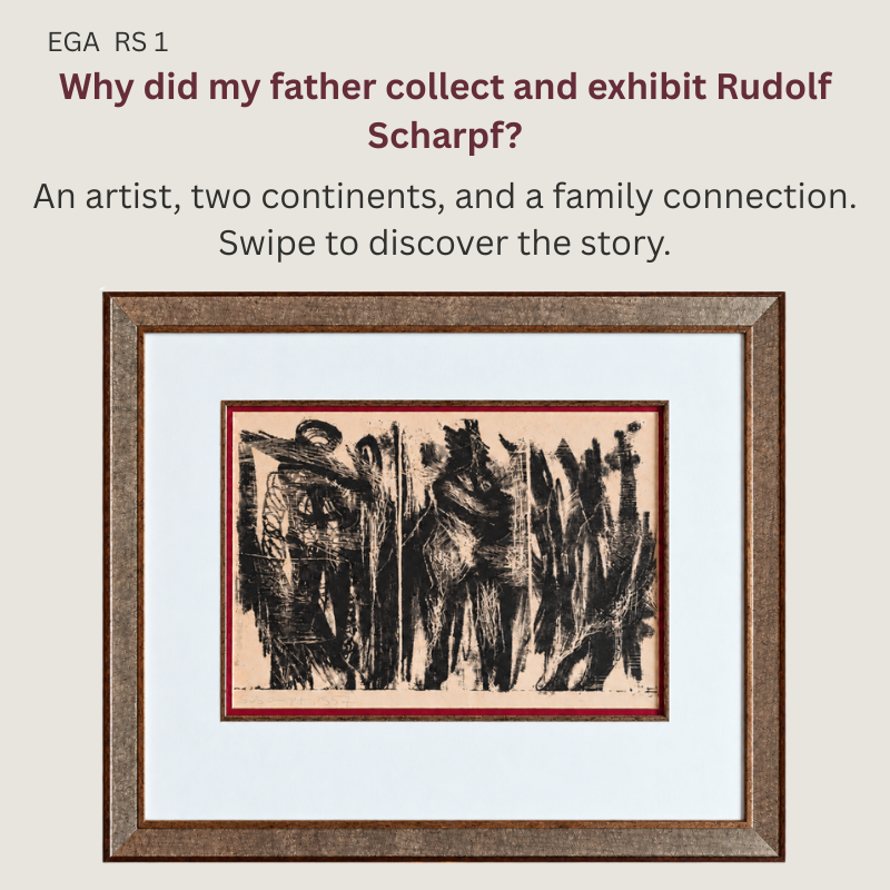 Rudolf Scharpf German Abstract Print, Black Ink on Paper — Egon Guenther Collection