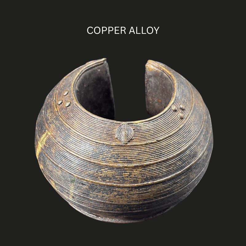 Baule Lost-Wax Copper-Alloy Prestige Anklet, Côte d’Ivoire, c. 1900–1930