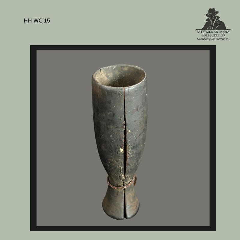 Hand-carved African wooden container of undetermined specific function, ex Hans Himmelheber and Egon Guenther collections.