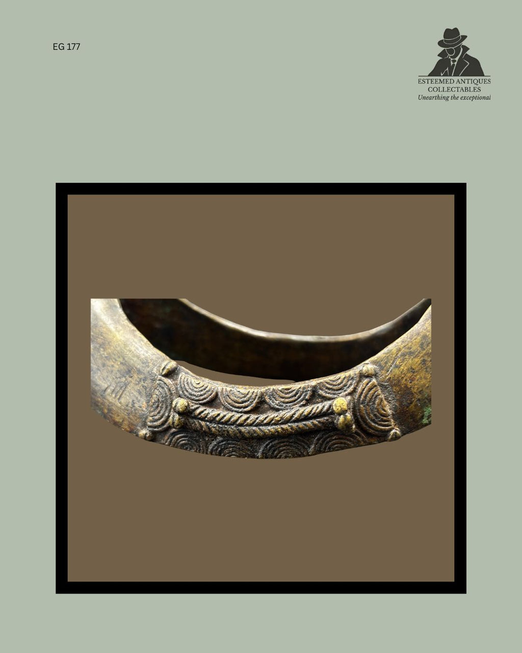 Senufo Bronze Prestige Anklet For Sale – Lost-Wax Cast Currency Ornament, Côte d’Ivoire, Ex Egon Guenther Collection