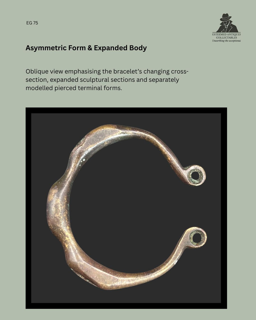 Dan-Attributed Copper-Alloy Bracelet, Côte d’Ivoire / Liberia, Early 20th Century