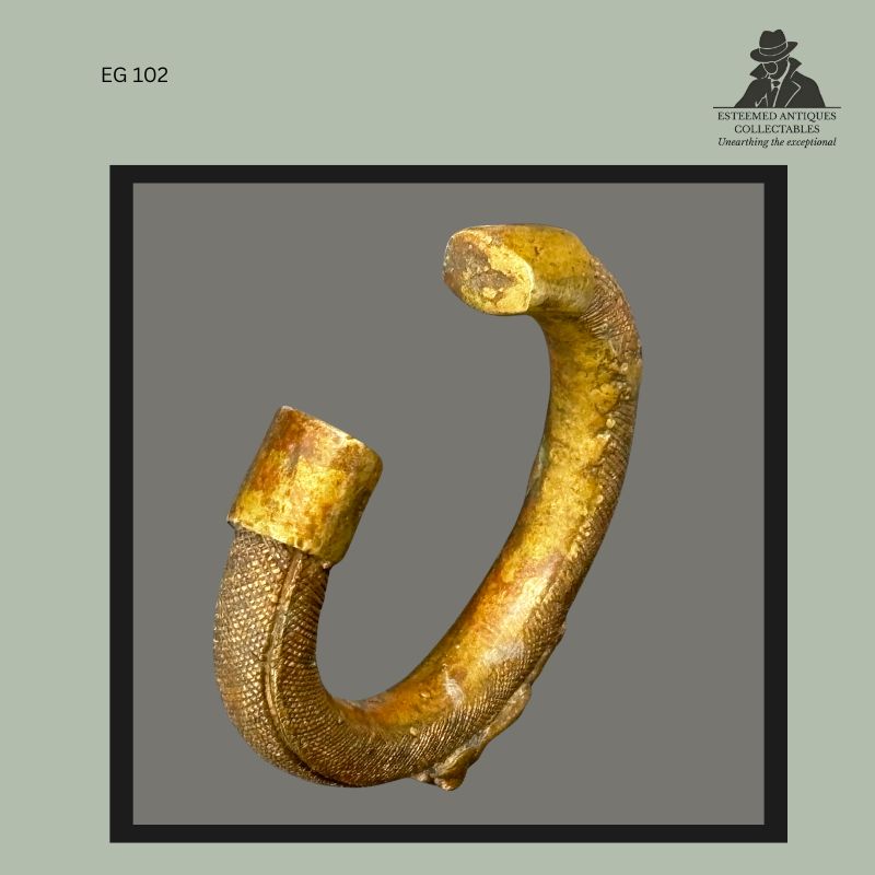 West African Brass Currency Bracelet (Manilla) for Sale – Akan Attribution, Ghana, Lost-Wax Cast | EG 102