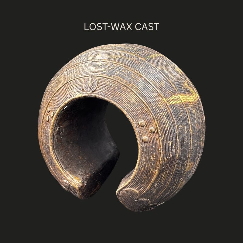 Baule Lost-Wax Copper-Alloy Prestige Anklet, Côte d’Ivoire, c. 1900–1930