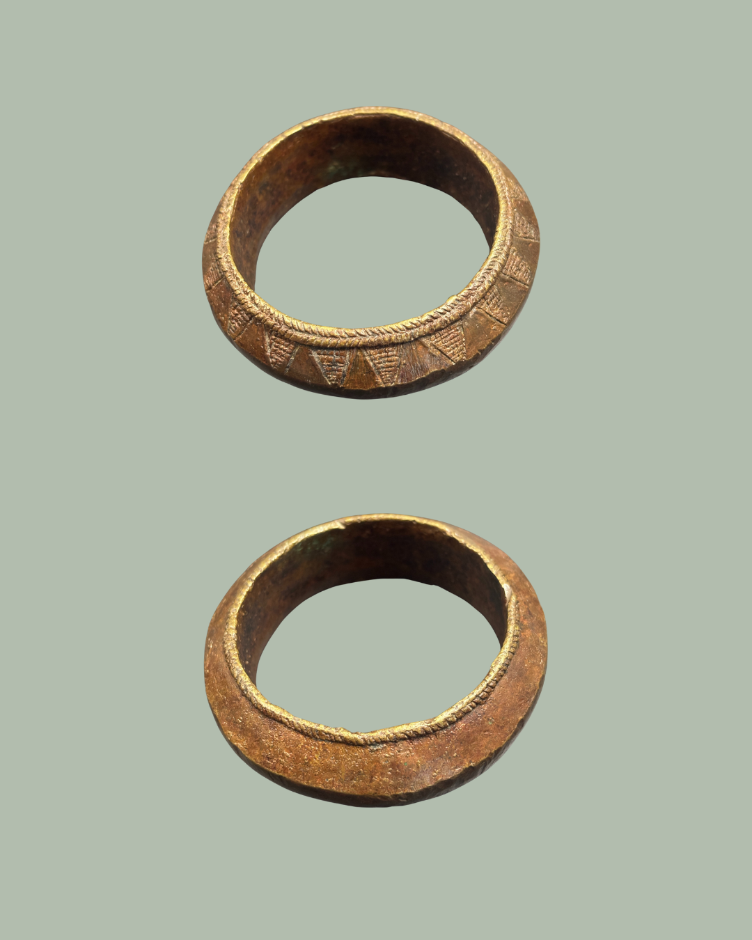 19th Century Mossi Copper Bracelet   Lost Wax Cast, Burkina Faso