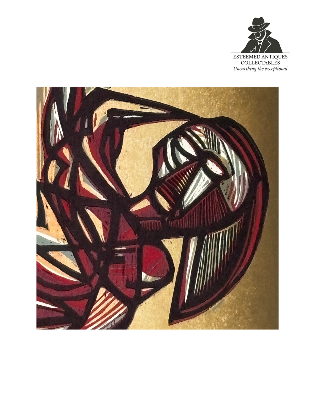 Cecil Skotnes Woodcut Artist’s Proof “On the Sangro” (1975) – South African Print on Zerkall Bütten Paper