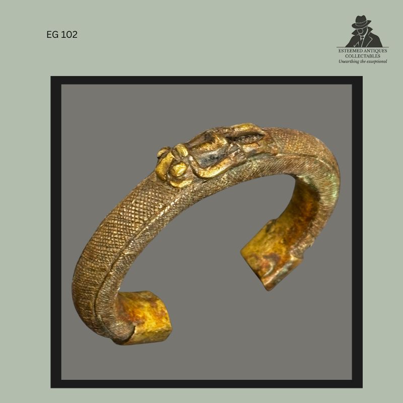 West African Brass Currency Bracelet (Manilla) for Sale – Akan Attribution, Ghana, Lost-Wax Cast | EG 102