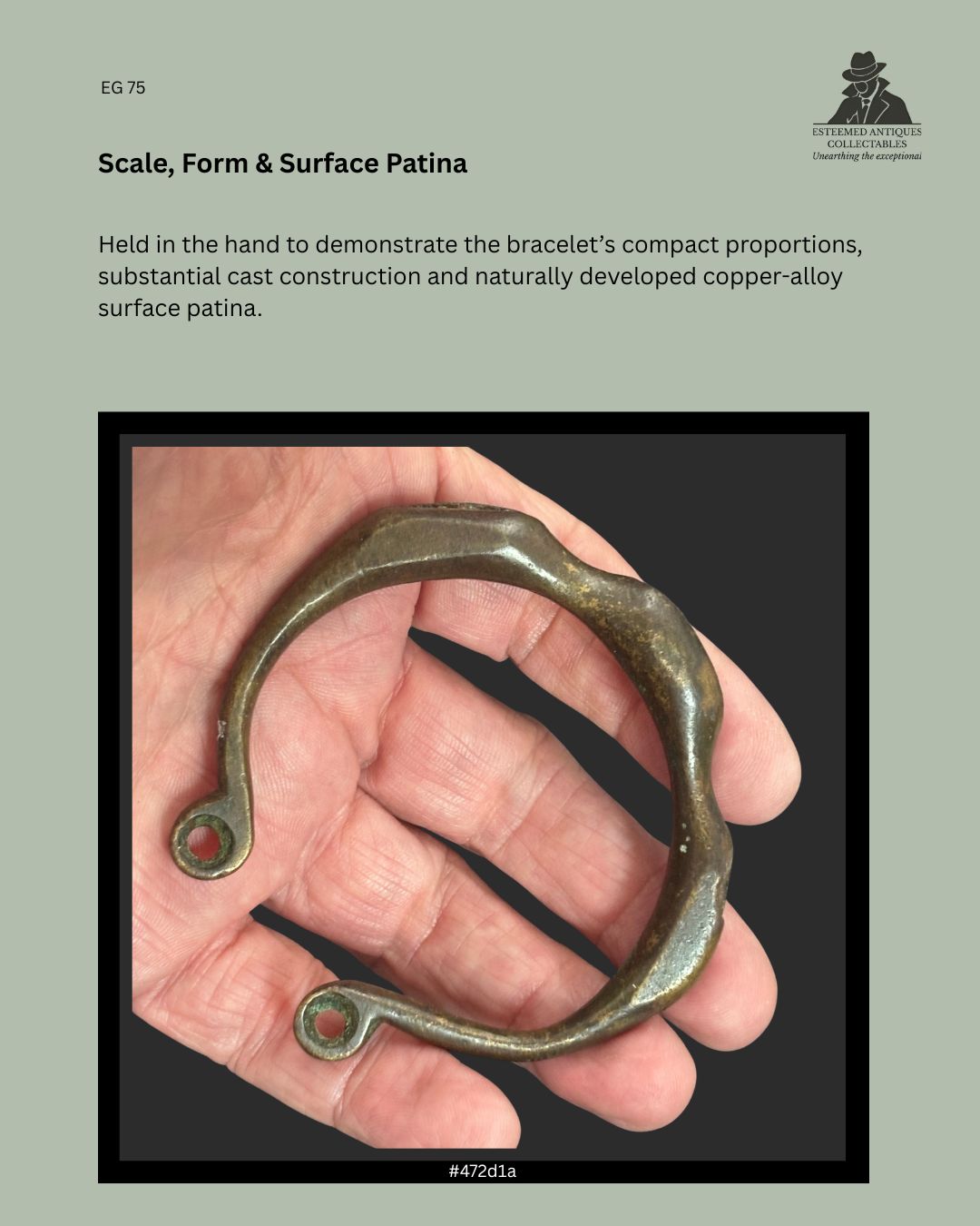 Dan-Attributed Copper-Alloy Bracelet, Côte d’Ivoire / Liberia, Early 20th Century