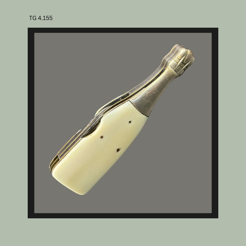 The body is shaped as a champagne bottle