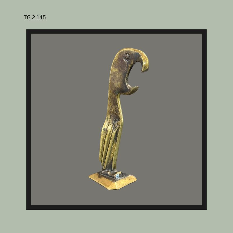 Parrot Figural Corkscrew, Cast Brass, Avillar Type, USA, c.1930