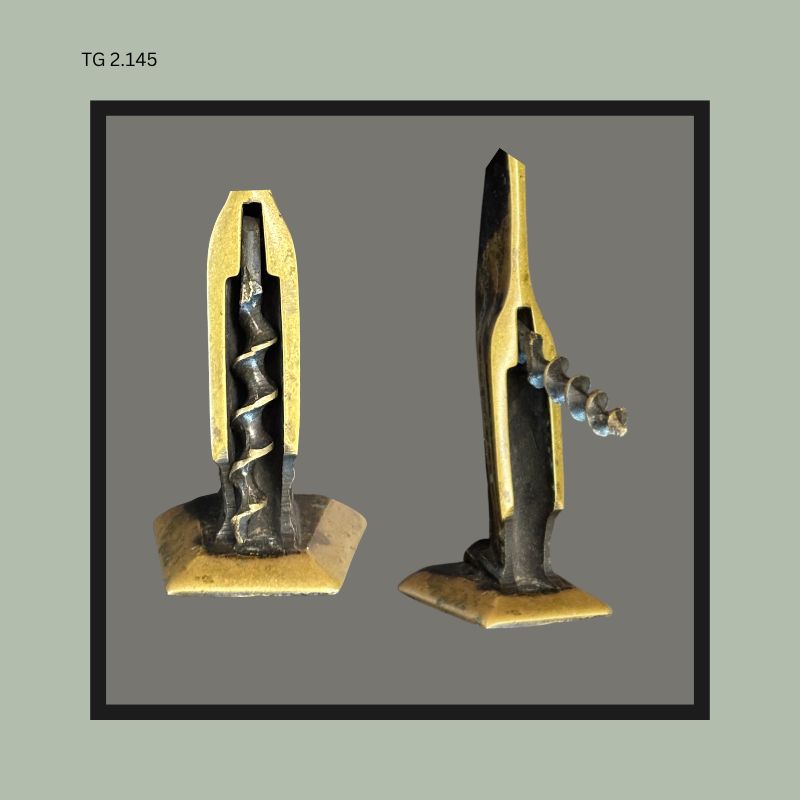 Parrot Figural Corkscrew, Cast Brass, Avillar Type, USA, c.1930