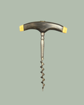 Continental European Direct Pull Corkscrew, likely French,  Circa 1790 to 1830