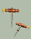 English Georgian T-Handle Corkscrew with cork gripper and brush. England, Circa 1790 to 1820