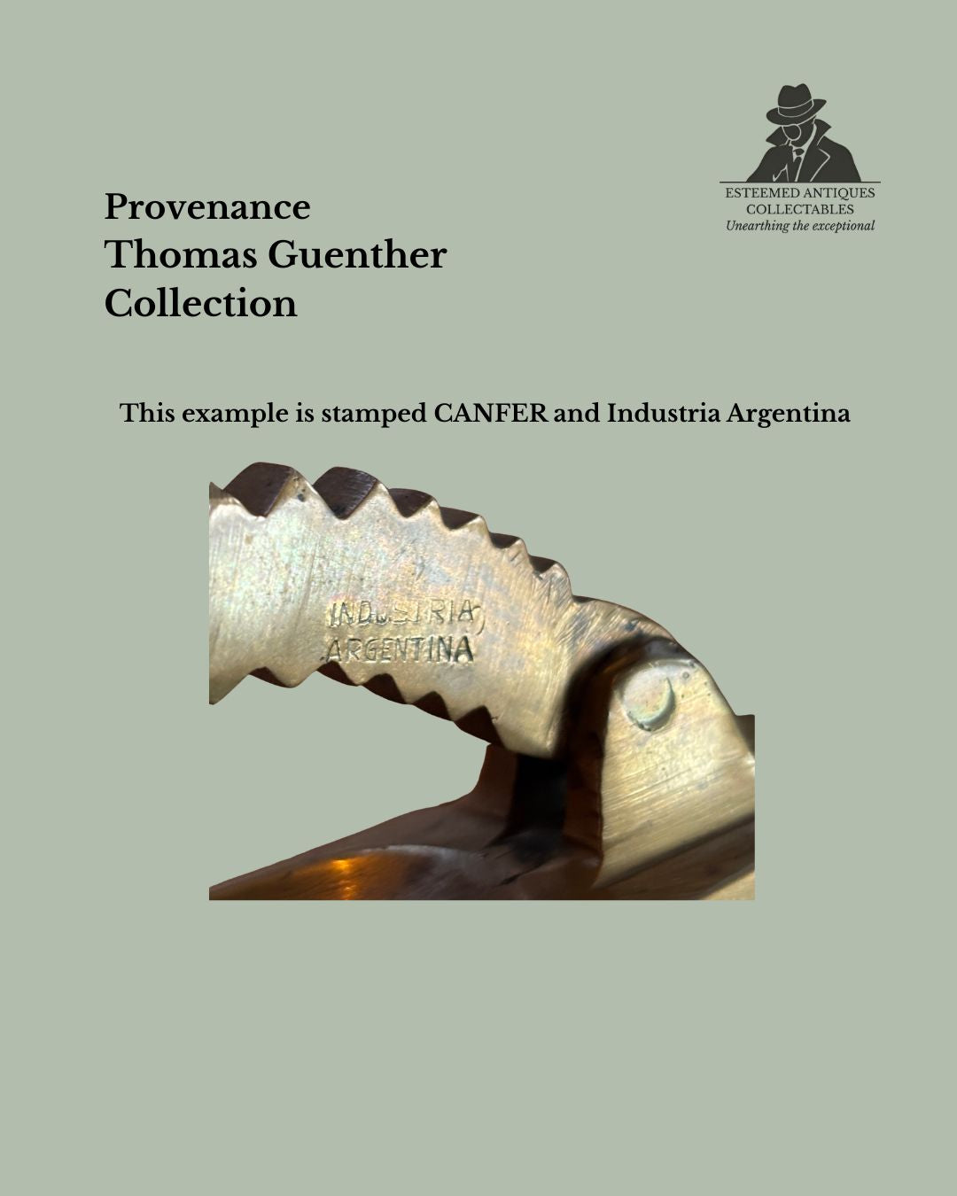 CANFER Argentina Nutcracker Corkscrew on Wooden Base, Vintage Combination Wine & Bar Tool (Industria Argentina)