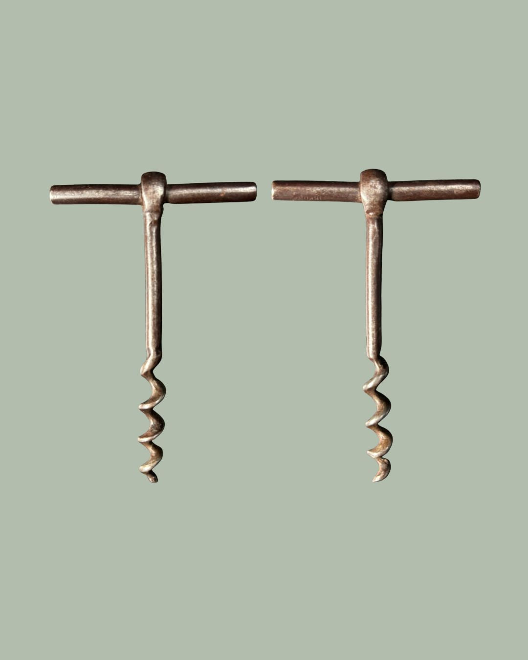 English Steel T-handle Corkscrew circa 1810 to 1840