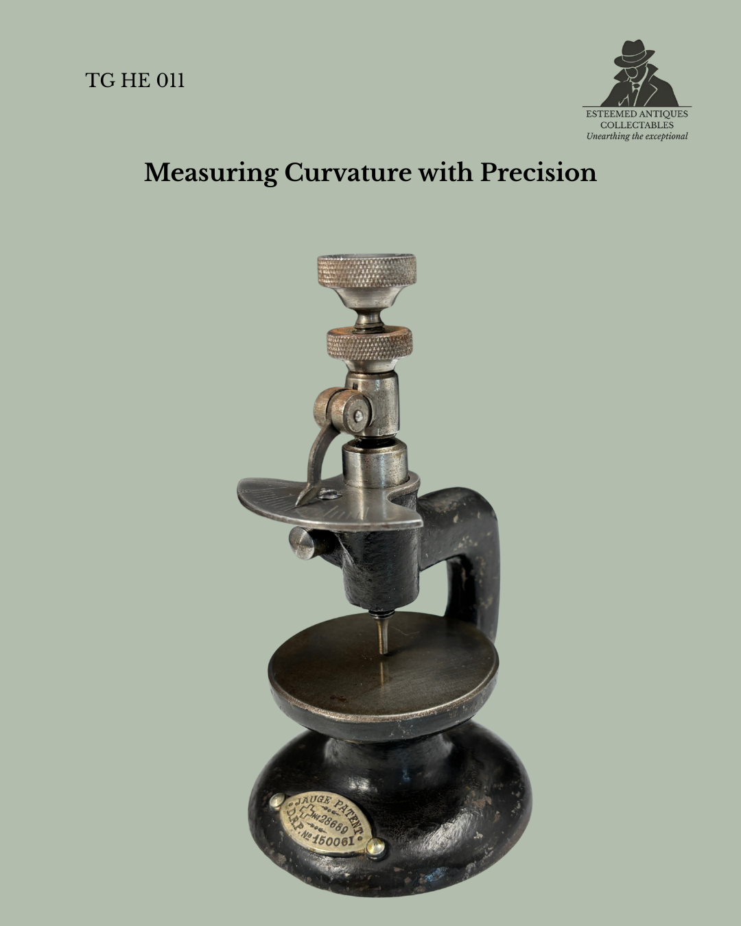 Swiss Spherometer - “Jauge Patent” No. 28680, Precision Optical & Watchmaking Instrument, Steel, Early 20th Century