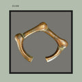 West African Cast Brass Three-Knobbed Bangle, Akan Attributed, Ghana, Manilla-Related Form