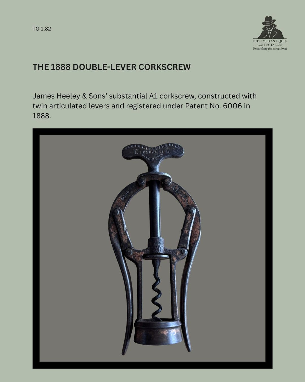 james-heeley-a1-double-lever-advertising-corkscrew-patent-6006-1888
