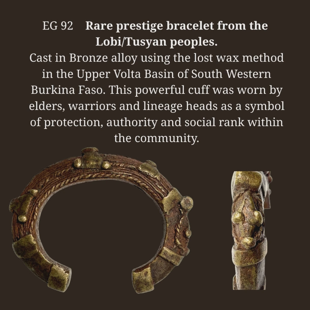 Rare prestige bracelet from the Lobi/Tusyan people.