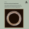 West African cast bronze prestige bracelet with continuous beaded border, produced using the traditional lost-wax casting technique and displaying a rich aged patina, from the Hans Himmelheber Collection, later the Egon Guenther Collection and by family descent to the Thomas Guenther Collection.
